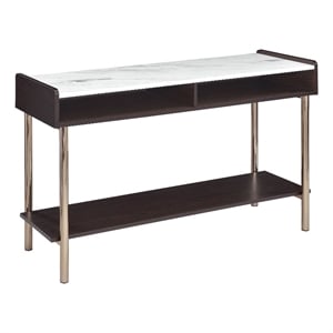 Pemberly Row Mid-Century Walnut Finished 47&quot Wood Sofa Table