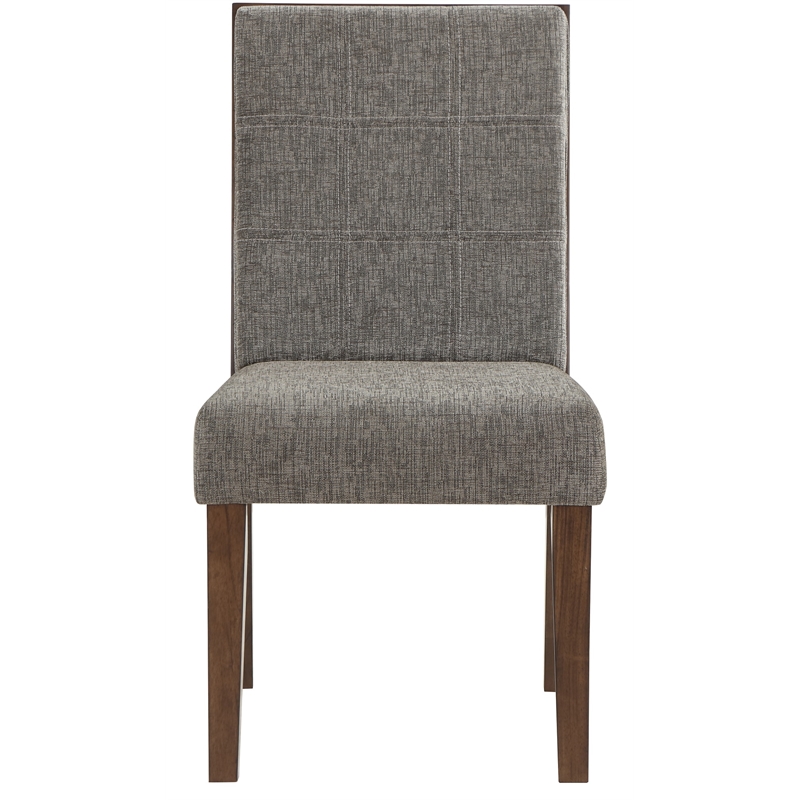 Pemberly Row Polyester Upholstered Chair in Brown (Set of 2)