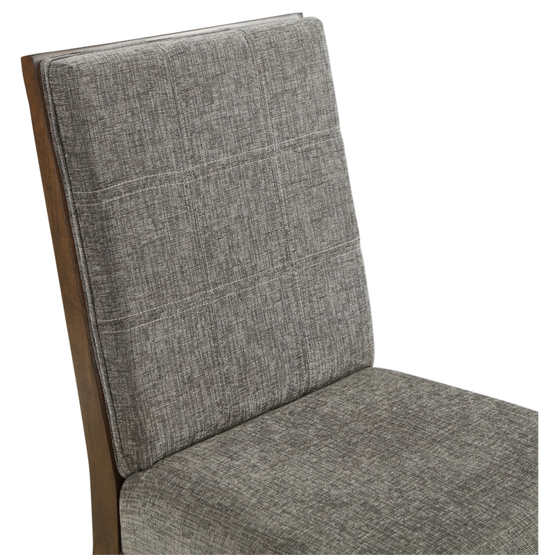Pemberly Row Polyester Upholstered Chair in Brown (Set of 2)
