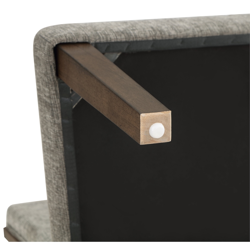 Pemberly Row Polyester Upholstered Chair in Brown (Set of 2)