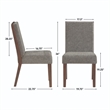 Pemberly Row Polyester Upholstered Chair in Brown (Set of 2)