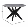 Pemberly Row Engineered Wood Contemporary Faux Marble Dining Table Gray