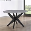 Pemberly Row Engineered Wood Contemporary Faux Marble Dining Table Gray