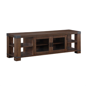 Pemberly Row Farmhouse / Country 64&quot TV Stand in Mocha Cherry