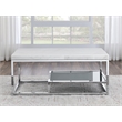 Pemberly Row Modern / Contemporary White Marble Top Cocktail Table