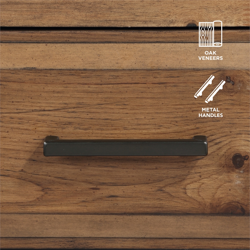 Pemberly Row Contemporary Engineered Wood Buffet/Server in Brown