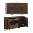 Pemberly Row Transitional Engineered Wood Buffet/Server in Dark Brown