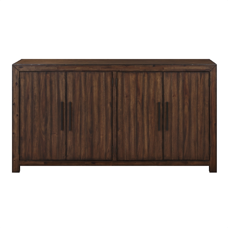 Pemberly Row Transitional Engineered Wood Buffet/Server in Dark Brown