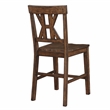 Pemberly Row Rubberwood/Iron Counter Chair in Dark Brown (Set of 2)