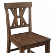 Pemberly Row Rubberwood/Iron Counter Chair in Dark Brown (Set of 2)