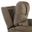 Pemberly Row Polyester Upholstered Double PWR ZG Recliner in Brown