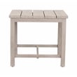 Pemberly Row Powder-Coated Aluminum End Table in White Washed