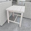 Pemberly Row Powder-Coated Aluminum End Table in White Washed