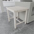 Pemberly Row Powder-Coated Aluminum End Table in White Washed