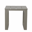 Pemberly Row Contemporary Patio Square Aluminum End Table in Gray