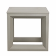 Pemberly Row Contemporary Patio Square Aluminum End Table in Gray