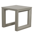 Pemberly Row Contemporary Patio Square Aluminum End Table in Gray