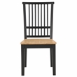 Pemberly Row Engineered Wood Dining Side Chair in Black (Set of 2)