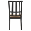 Pemberly Row Engineered Wood Dining Side Chair in Black (Set of 2)