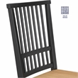 Pemberly Row Engineered Wood Dining Side Chair in Black (Set of 2)