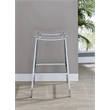 Pemberly Row Backless Bar Stool with Acrylic Seat in Clear (Set of 2)