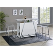 Pemberly Row Backless Bar Stool with Acrylic Seat in Clear (Set of 2)