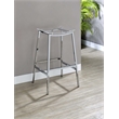 Pemberly Row Backless Bar Stool with Acrylic Seat in Clear (Set of 2)