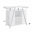 Pemberly Row Engineered Wood Bar Table with LED lights in White