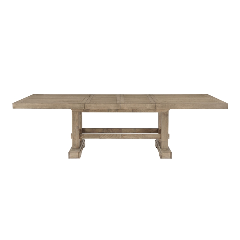 Pemberly Row Contemporary Engineered Wood Dining Table in Brown