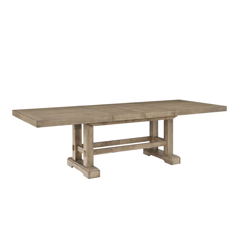Pemberly Row Contemporary Engineered Wood Dining Table in Brown
