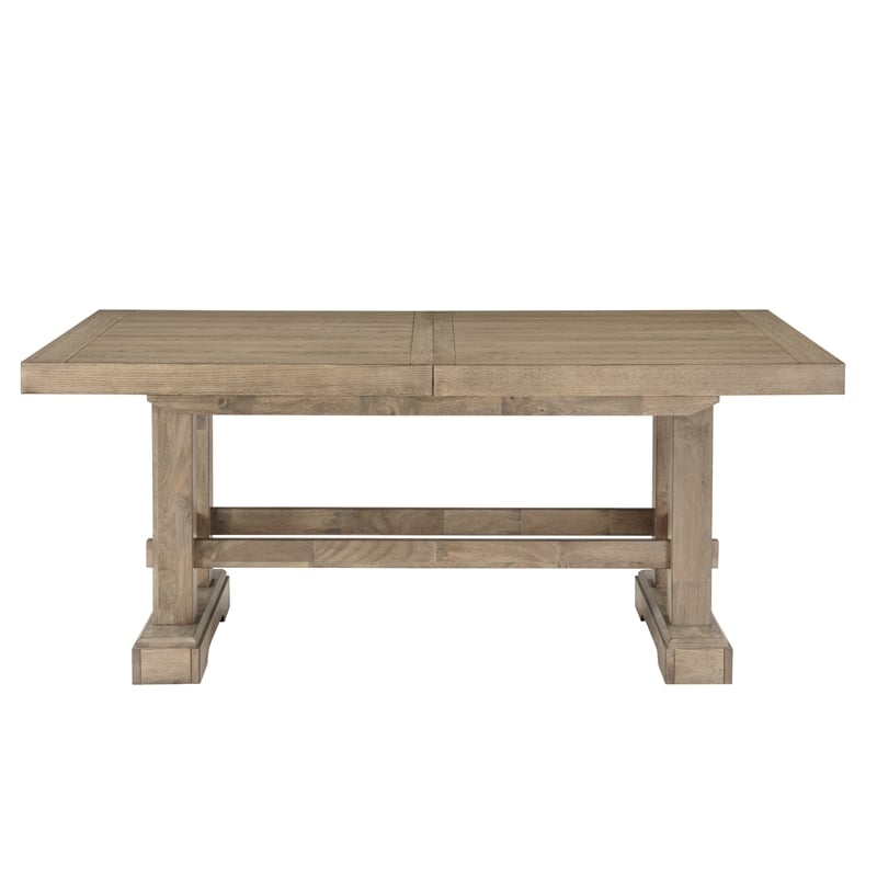 Pemberly Row Contemporary Engineered Wood Dining Table in Brown