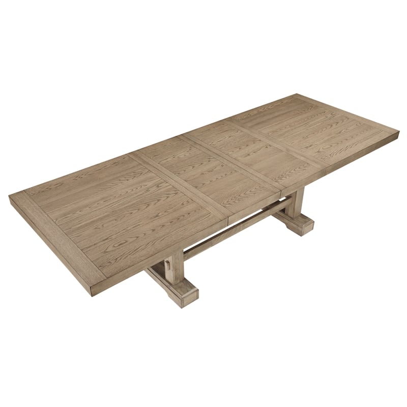Pemberly Row Contemporary Engineered Wood Dining Table in Brown