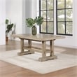 Pemberly Row Contemporary Engineered Wood Dining Table in Brown