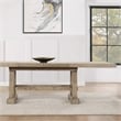 Pemberly Row Contemporary Engineered Wood Dining Table in Brown