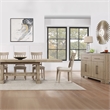 Pemberly Row Contemporary Engineered Wood Dining Table in Brown