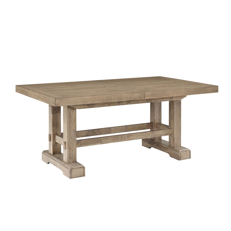 Pemberly Row Contemporary Engineered Wood Dining Table in Brown