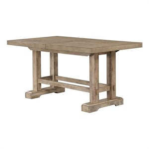 Pemberly Row Engineered Wood Contemporary 72&quot Counter Table Sand
