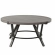 Pemberly Row Iron Farmhouse / Country Cocktail Table in Gray