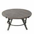 Pemberly Row Iron Farmhouse / Country Cocktail Table in Gray