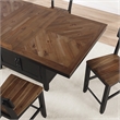 Pemberly Row Contemporary Engineered Wood Counter Table in Black