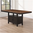 Pemberly Row Contemporary Engineered Wood Counter Table in Black