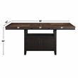 Pemberly Row Contemporary Engineered Wood Counter Table in Black