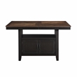 Pemberly Row Contemporary Engineered Wood Counter Table in Black