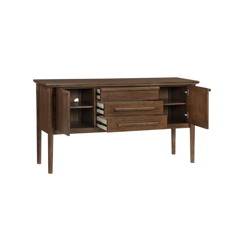 Pemberly Row Transitional Engineered Wood Buffet/Server in Brown
