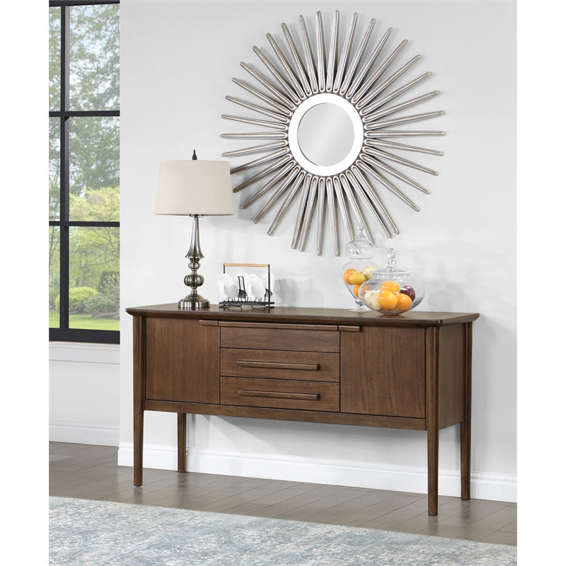 Pemberly Row Transitional Engineered Wood Buffet/Server in Brown