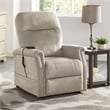 Pemberly Row Traditional Polyester Upholstered Single Motor Lift in Tan