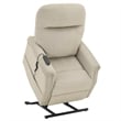 Pemberly Row Traditional Polyester Upholstered Single Motor Lift in Tan