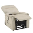 Pemberly Row Traditional Polyester Upholstered Single Motor Lift in Tan