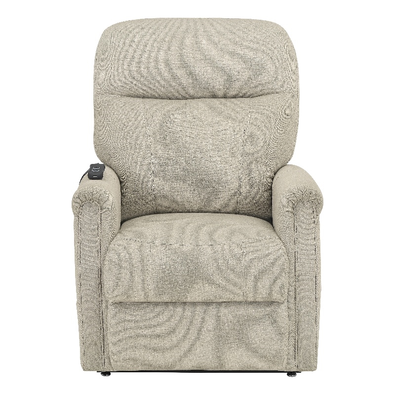 Pemberly Row Traditional Polyester Upholstered Single Motor Lift in Tan