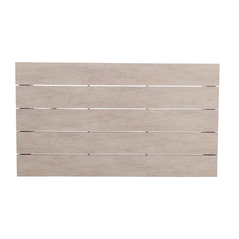 Pemberly Row Transitional Powder-Coated Aluminum Coffee Table in White